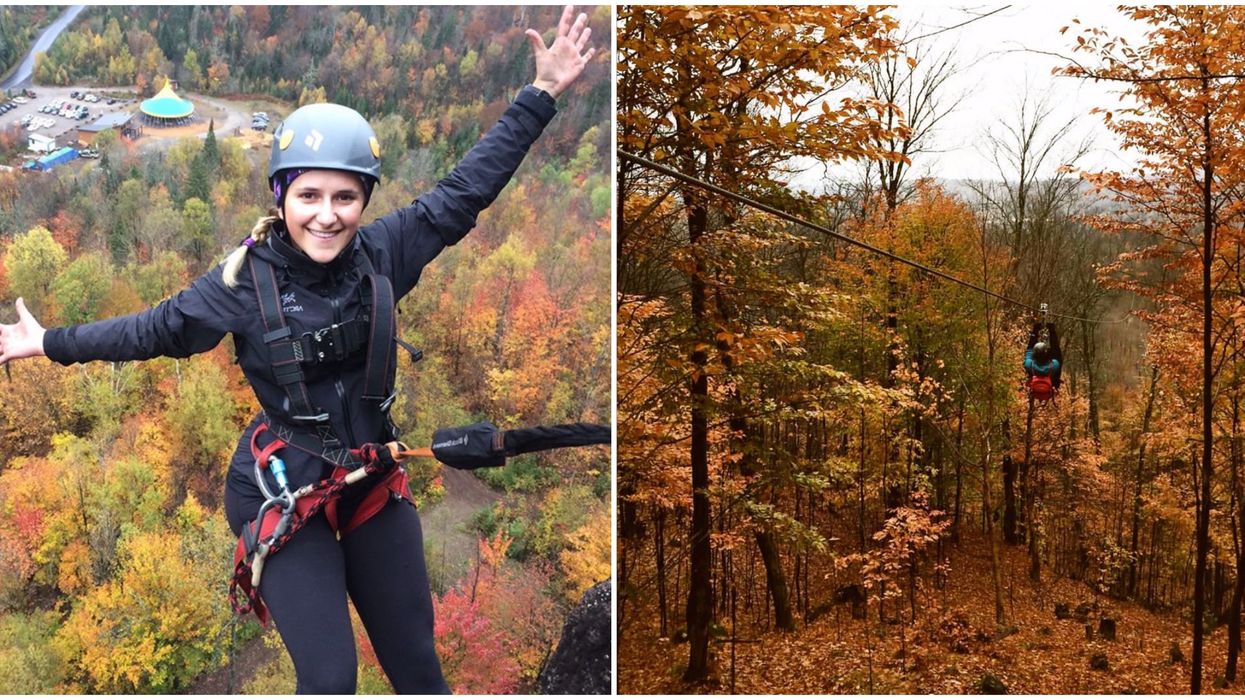 You Can Zipline Through Fall Foliage At This Stunning Park Near Montreal (PHOTOS)