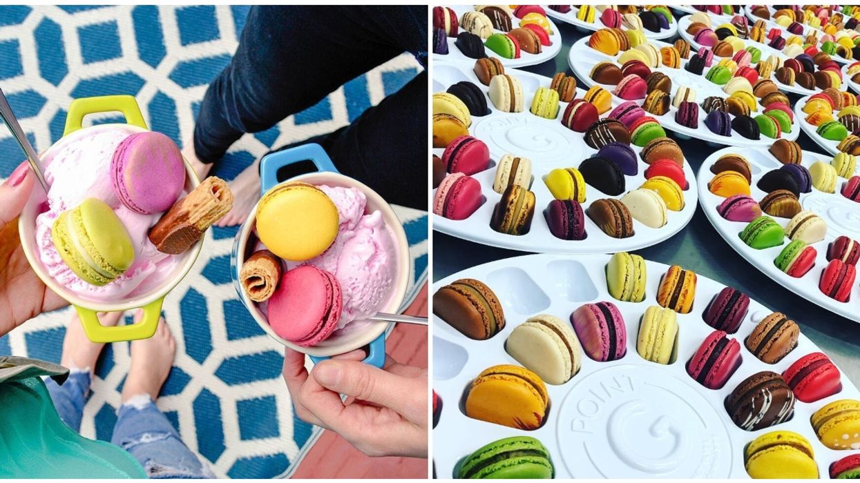 You Can Pick Macarons In Every Colour Of The Rainbow At This Pink Montreal Pâtisserie