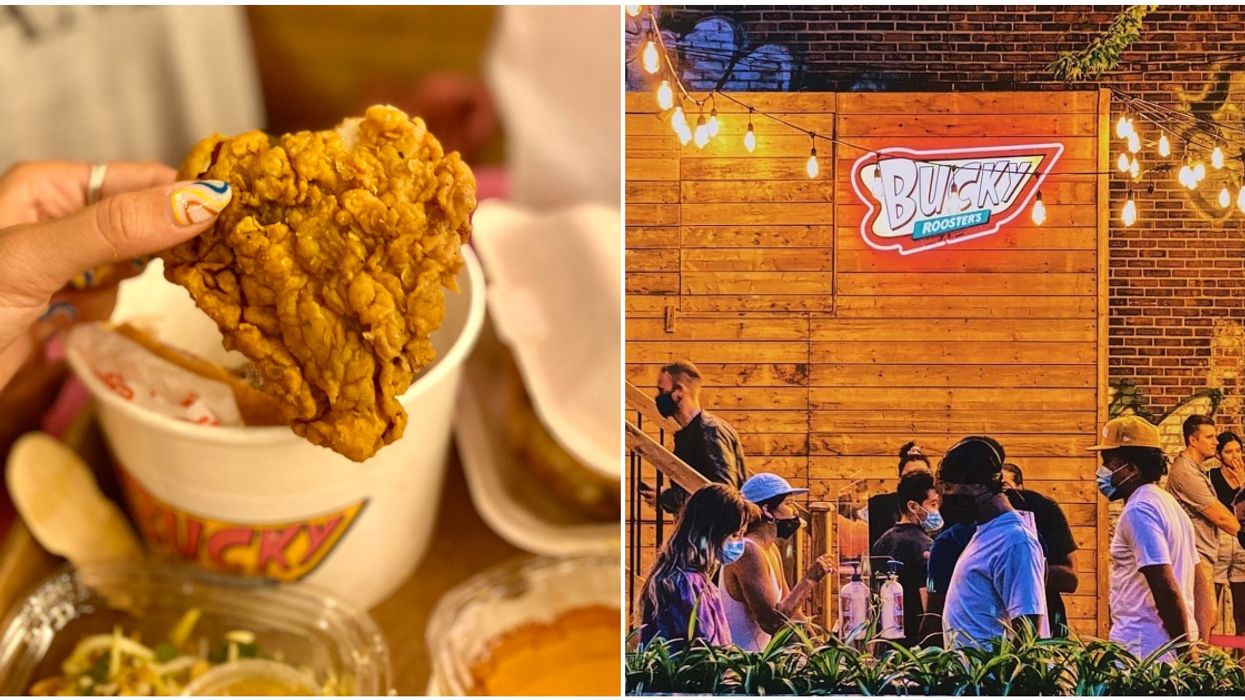 Montreal's All-New Fried Chicken Spot Has A Hidden Terrasse & You Can Order A Whole Bucket