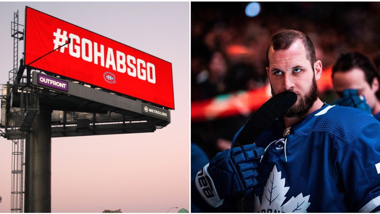 The Canadiens Are Taking Over Toronto & Put Up A Giant Billboard To Rub It In Their Faces