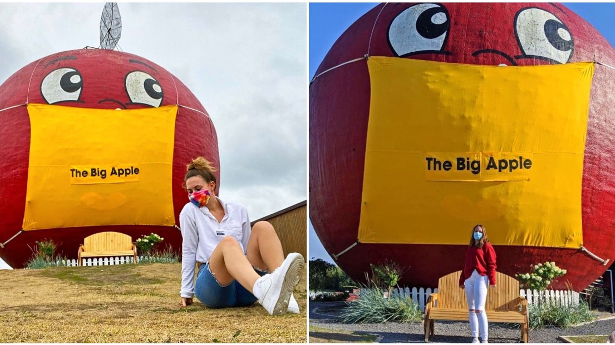 You Need To Stop At That Big Apple Next Time You Drive From Montreal To Toronto