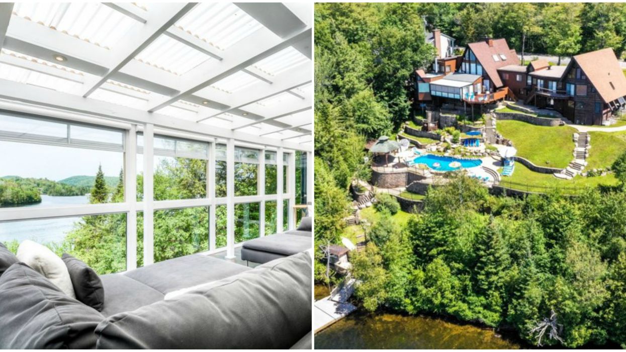 The Inside Of This Lakeside Quebec Mansion Looks Like It's Floating Above Nature (PHOTOS)