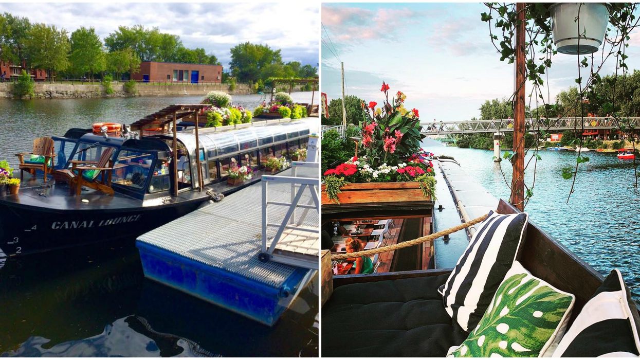 Montreal's Beautiful Floating Bar Is Docked On The Canal & Officially Open For The Summer