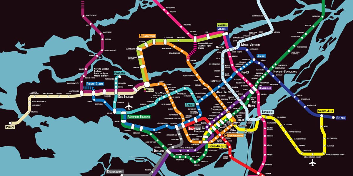 Montreal's STM Metro Map Of The Year 2050 MTL Blog