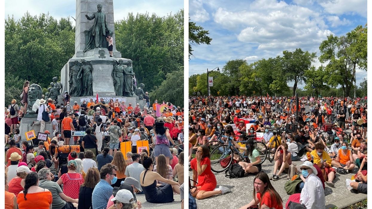 Montrealers Gathered To #CancelCanadaDay In Solidarity With Indigenous Leaders (PHOTOS)