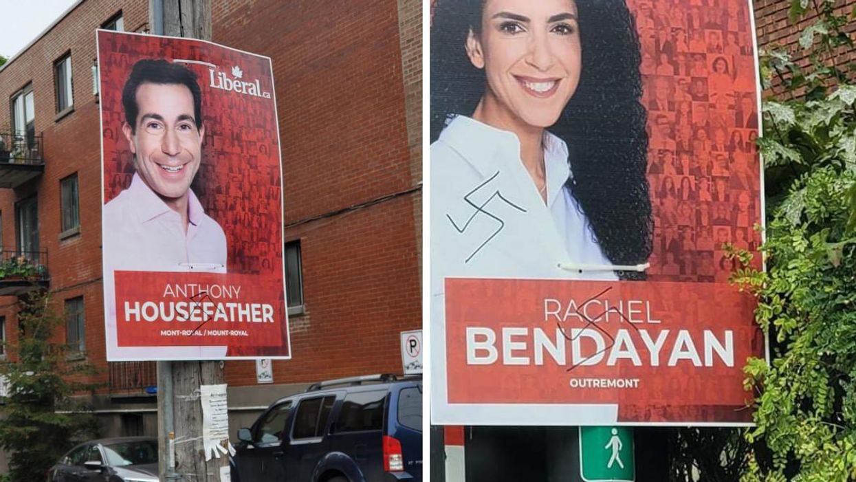 Liberal Election Signs In Montreal Were Defaced With Swastikas