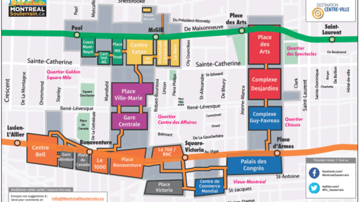 Montreal's New Underground Map. Finally Easier To Navigate