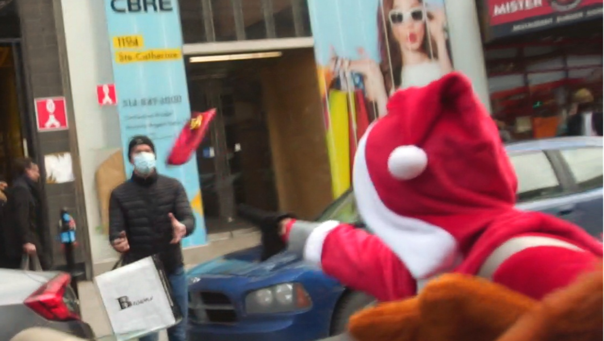 Montreal's Chaotic Do-Gooders Are Back & They Gave Gifts To Random People Downtown (VIDEO)