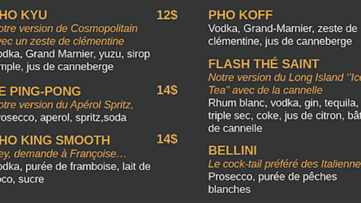 A Montreal-Area Restaurant Had To Change Vulgar Menu Names After Huge Outcry