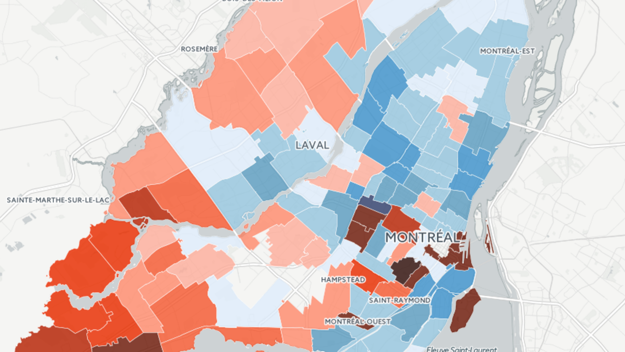 A Montreal Map Showing The Richest And Poorest Neighbourhoods In The City