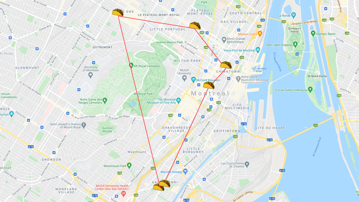 This Map Will Take You On The Most Epic Taco Tour Of Montreal