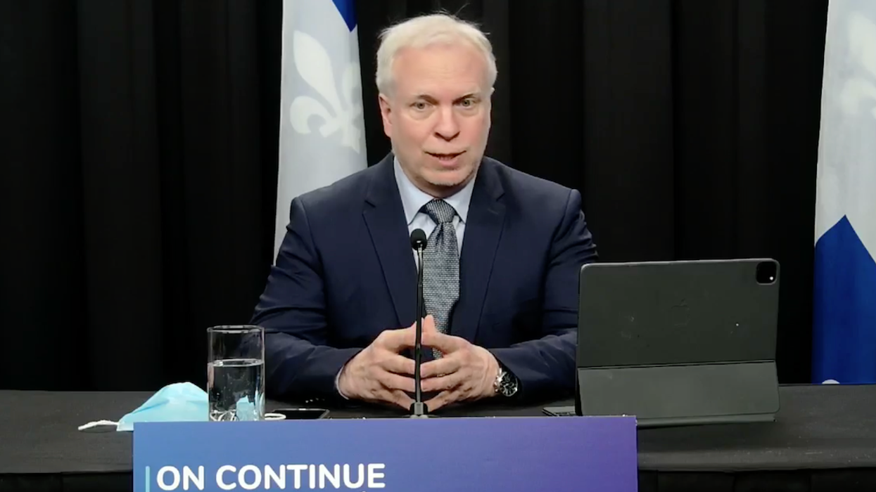 Interim National Public Health Director Dr. Luc Boileau speaks to the media on March 23.