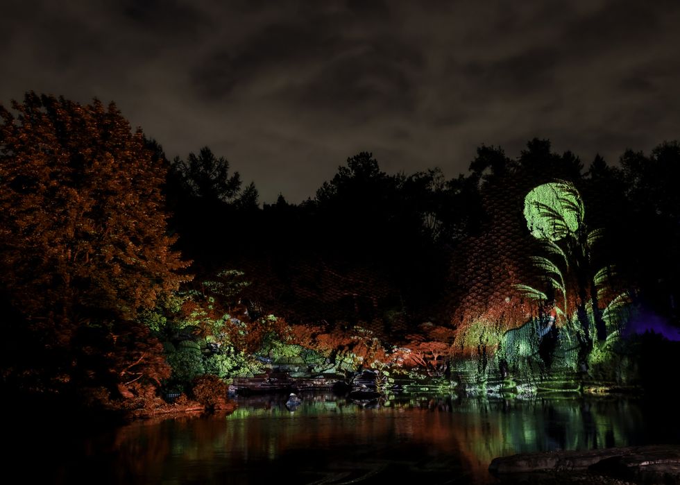 Jardins de lumi\u00e8re at Montreal's Botanical Garden.
