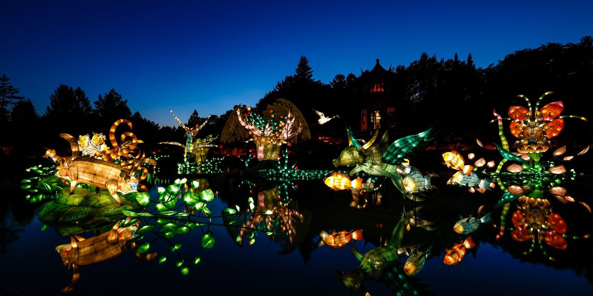 This 2 km trail in Montreal takes you through moonlit gardens filled with glowing lanterns This 2 km trail in Montreal takes you through moonlit gardens filled with glowing lanterns