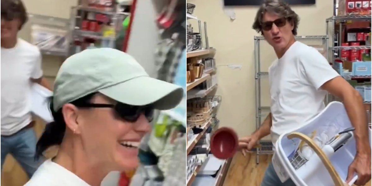 Katy Perry filmed Justin Trudeau dancing with a plunger at a Montreal hardware store (VIDEO) Katy Perry filmed Justin Trudeau dancing with a plunger at a Montreal hardware store (VIDEO)