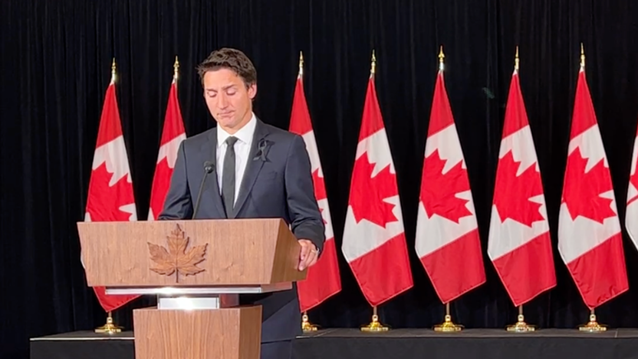 Justin Trudeau speaks to Canada, mourning the late queen.