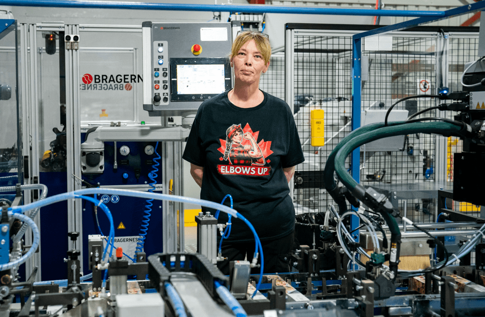 Kathleen Chapman, president of aVenco, poses for a photograph at the company's packaging facility in Bowmanville, Ont, on Monday, Aug. 31, 2026.