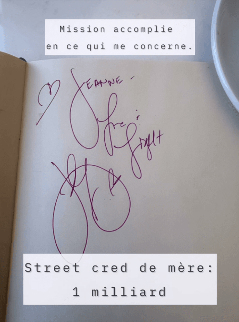 El autógrafo de Katy Perry.