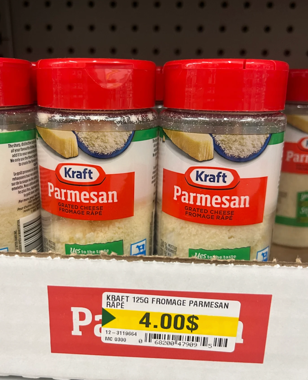 Kraft parmesan.