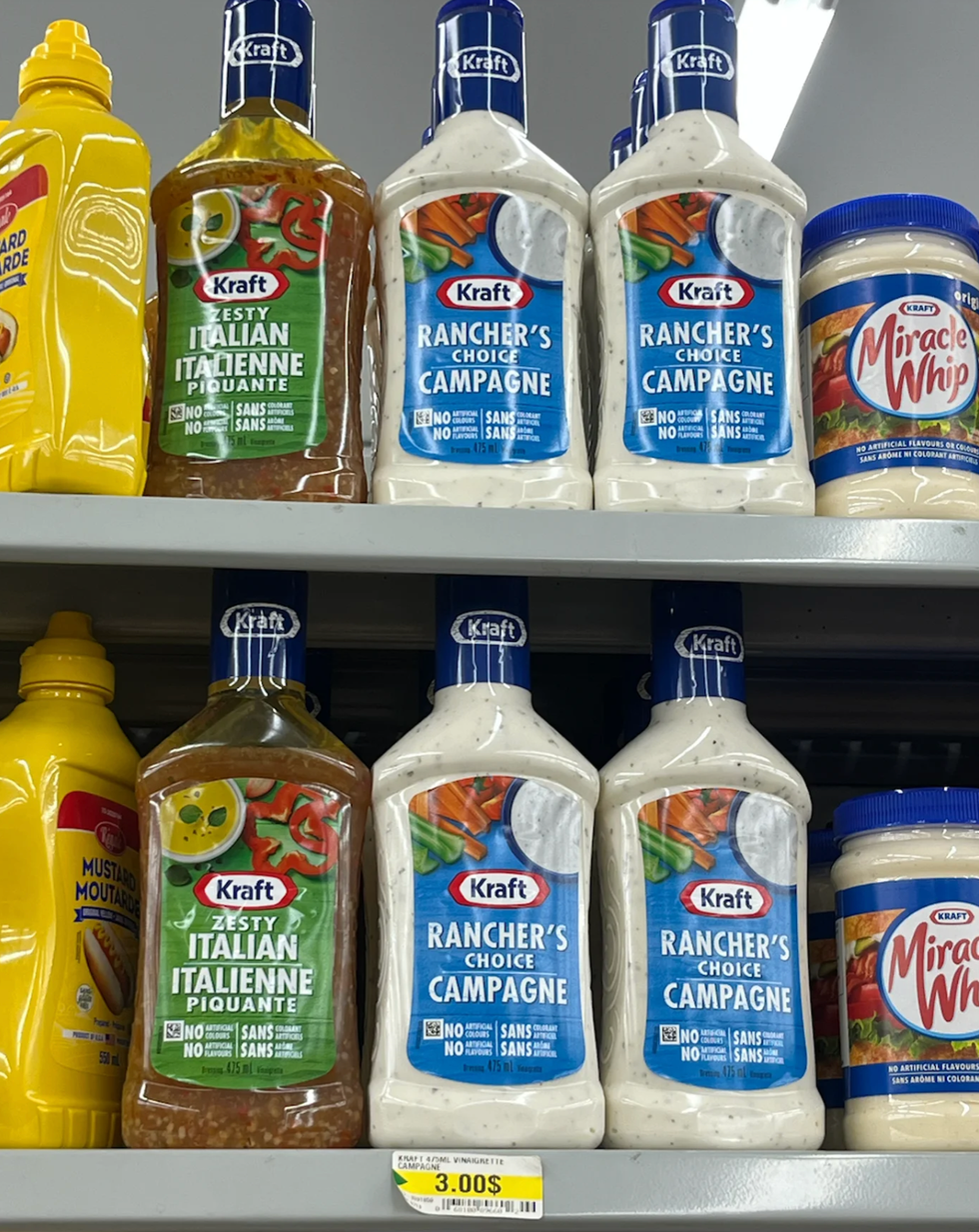 Kraft vinaigrettes.