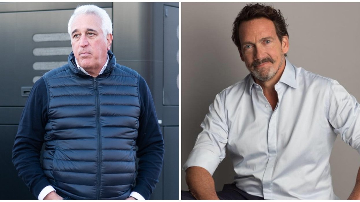 Lawrence Stroll. Right: Pierre Karl Péladeau.