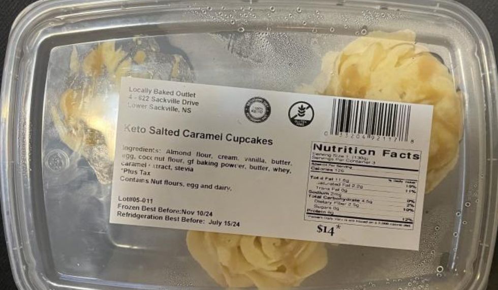 Locally Baked Outlet brand Keto Salted Caramel Cupcakes