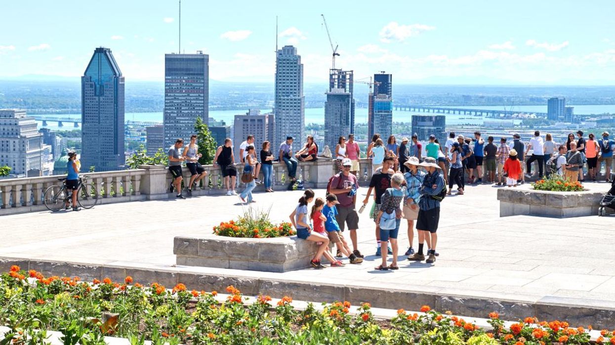 Lookout point at Mont-Royal in Montreal, Quebec.