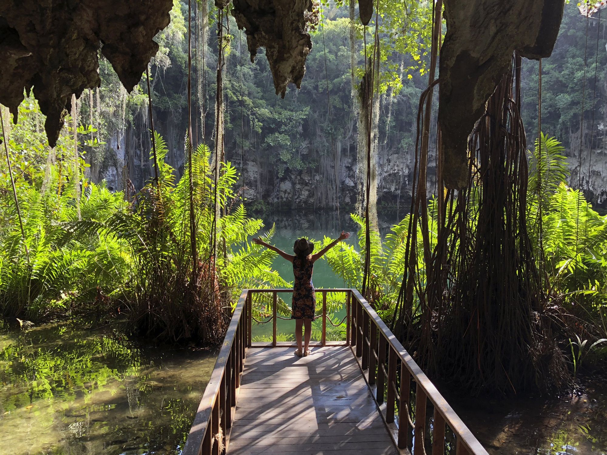 Los Tres Ojos located in the East Viewpoint Park in East Santo Domingo, is a cavern with a large freshwater lagoon.