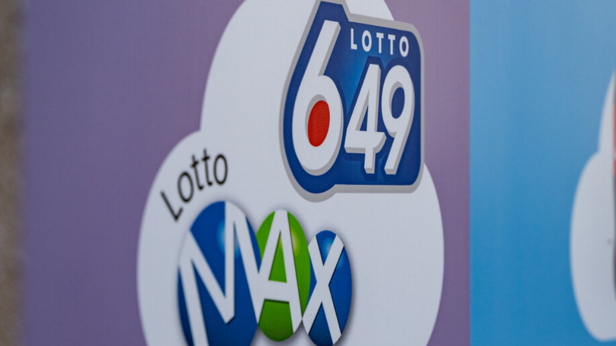 Lotto Max and Lotto 649 sign, Canadian lottery games.