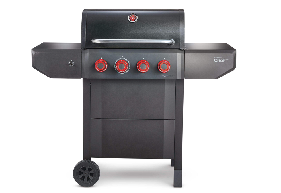 MASTER Chef Prime 4-Burner Propane Gas BBQ Grill.