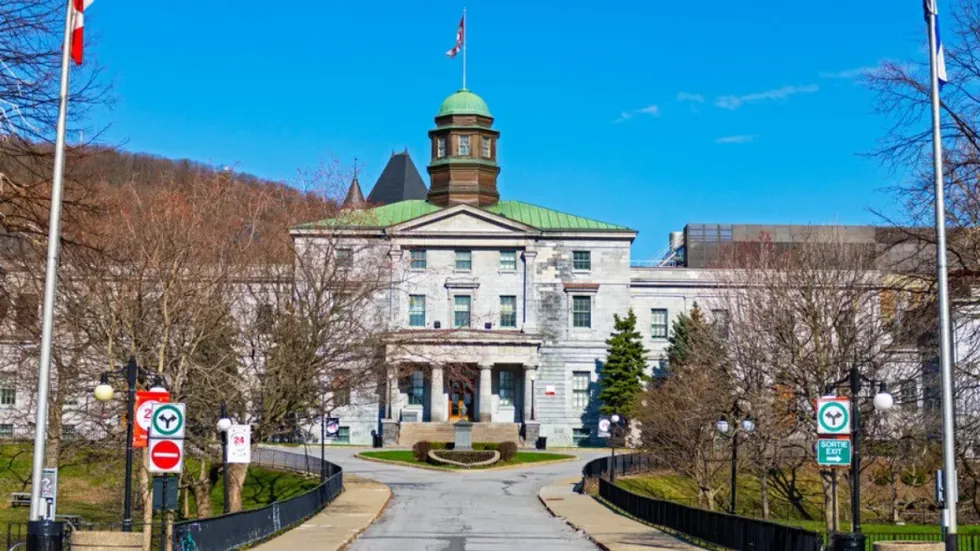 McGill University campus in the spring.