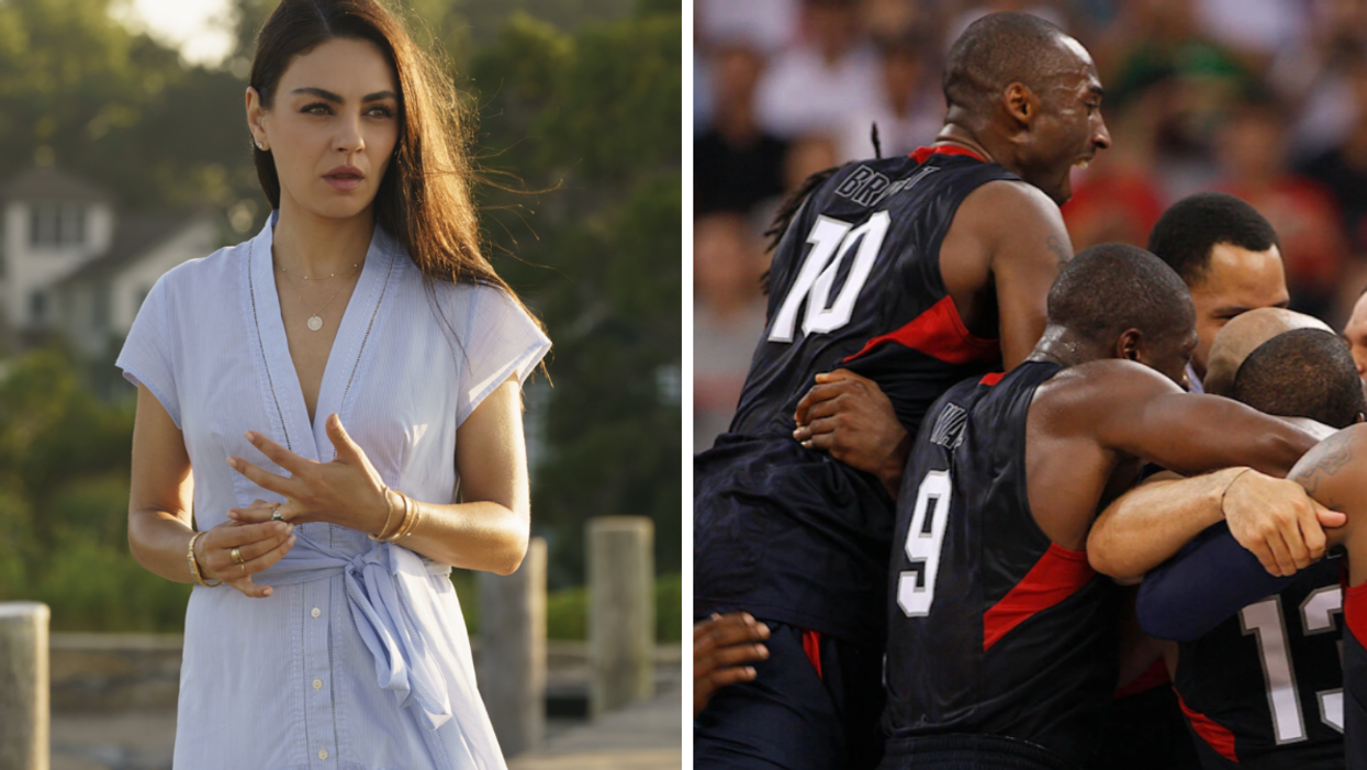 Mila Kunis in 'Luckiest Girl Alive', Right: The Redeem Team on Netflix.
