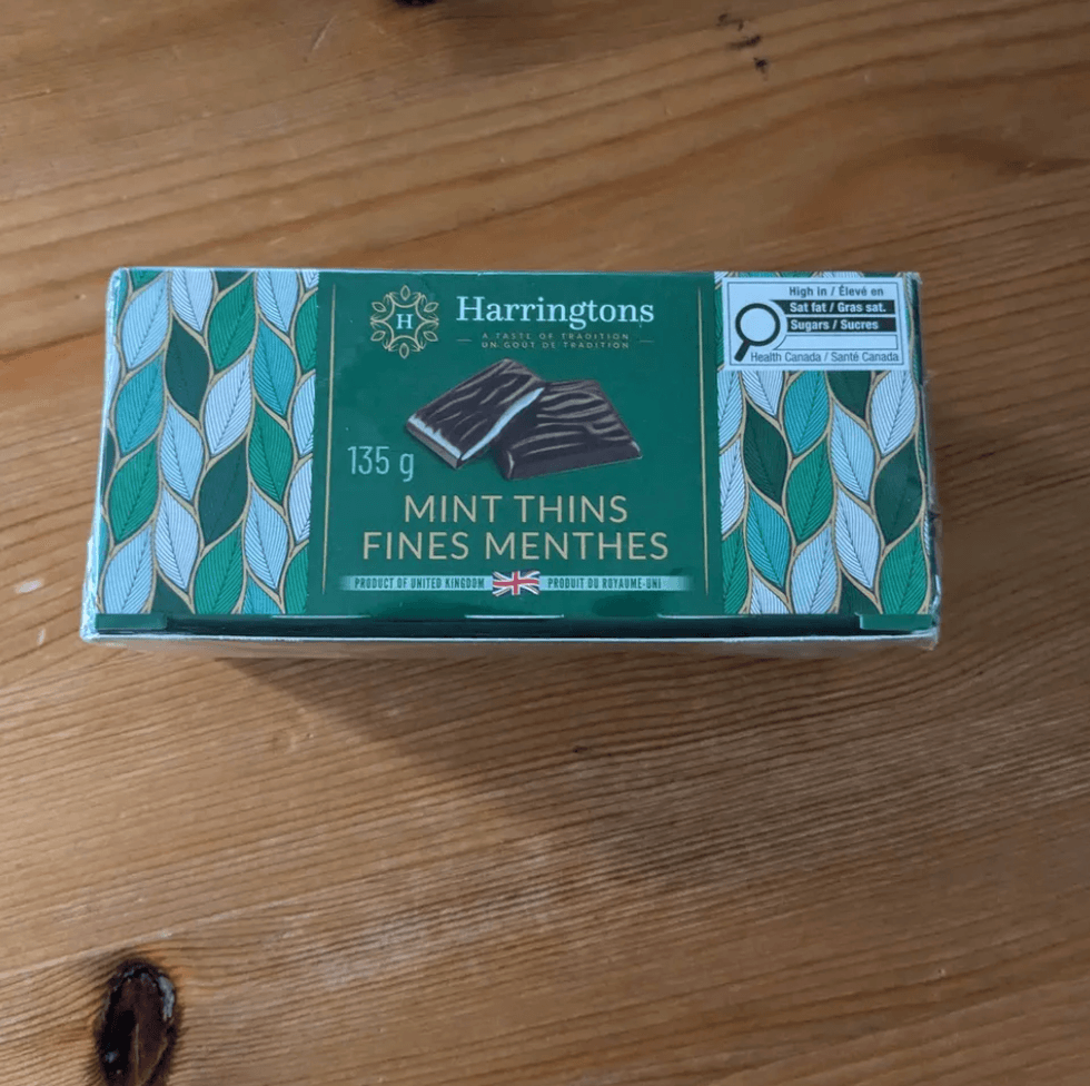 Mint thins at Dollarama.