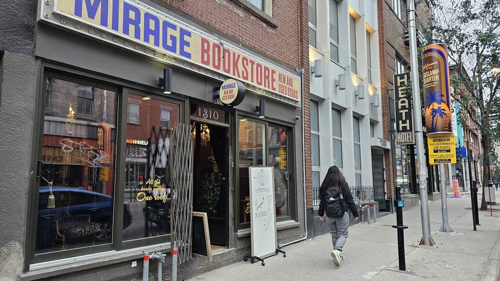 Mirage Bookstore more than lives up to it's name, borrowing the facade of a local restaurant for a few weeks.