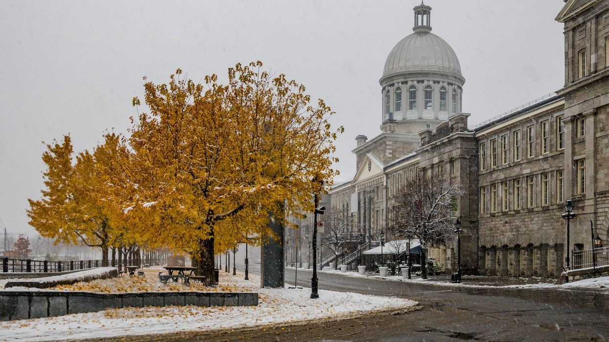 Montreal on a snowy fall day.