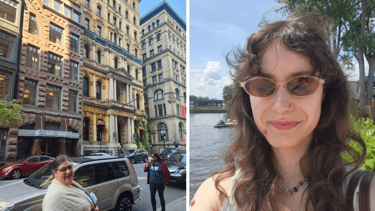 Montreal. Right: A selfie.