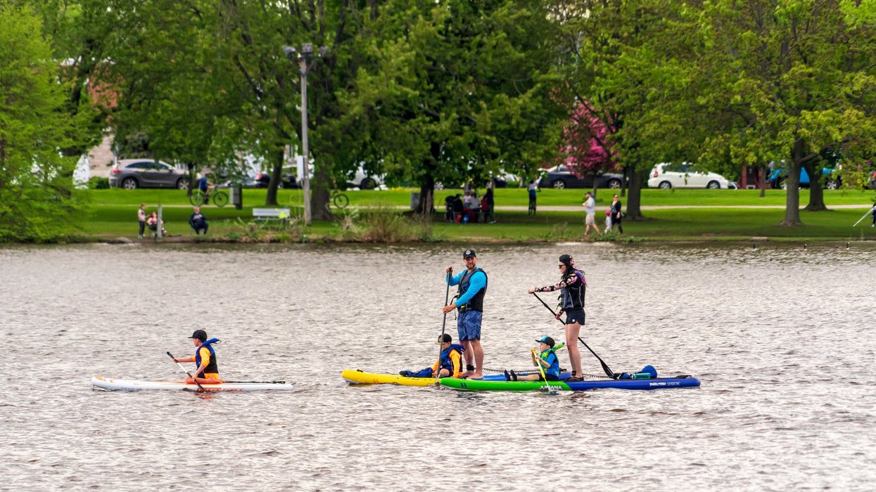 Montreal's Heron Island is a good spot to do some water sports. Suitable for all the family.