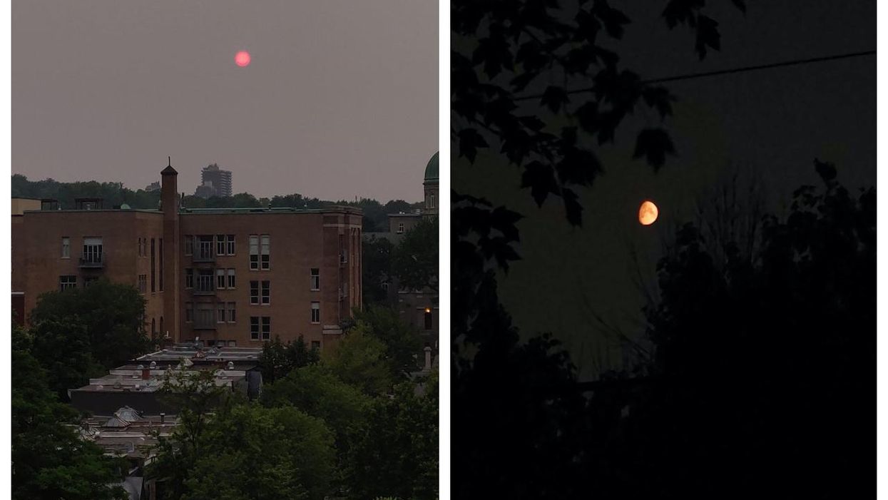 Montreal's Sun & Moon Were Orange On Monday & Here's Why