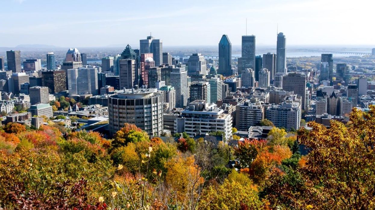 Montreal skyline during the fall.