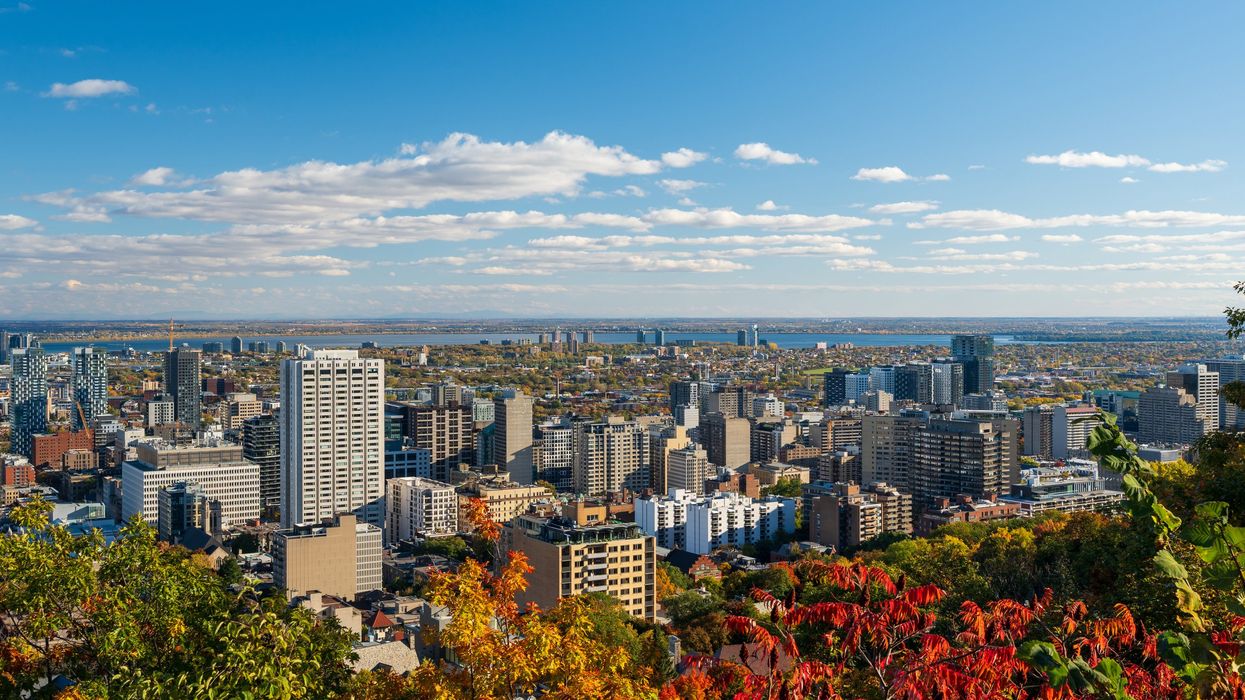 Montreal skyline in autumn (illustrative).