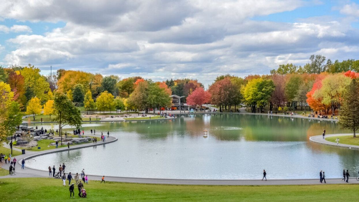 Mount Royal park in Montreal during an autumn day.
