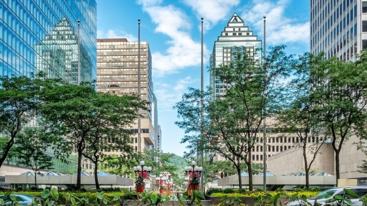 Office buildings in downtown Montreal.