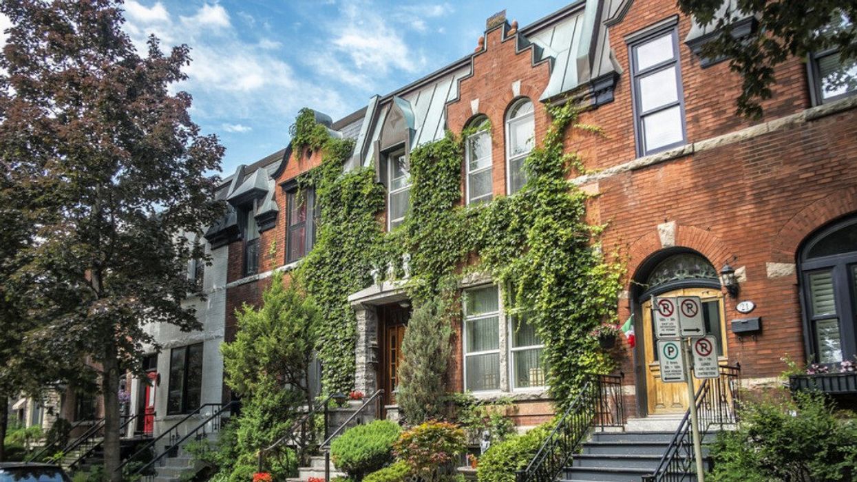 Old brick house in Westmount, Quebec, Canada.