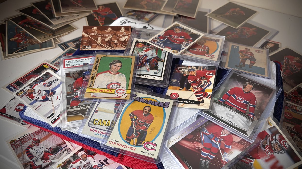 Old Canadiens hockey cards.