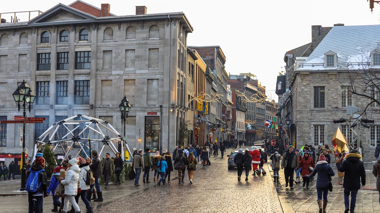 Old Montreal at Christmastime.