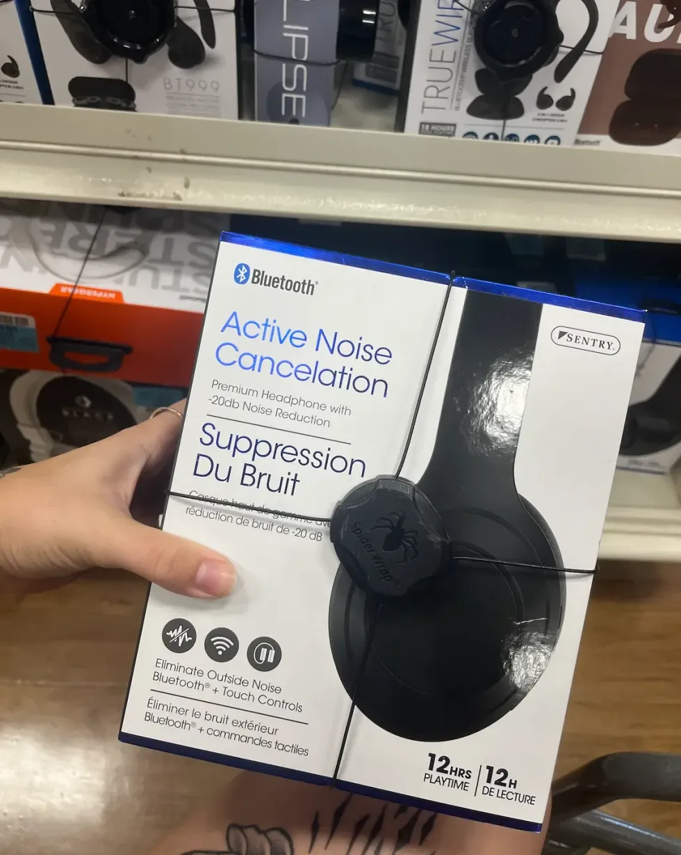 Over-the-ear headphones.