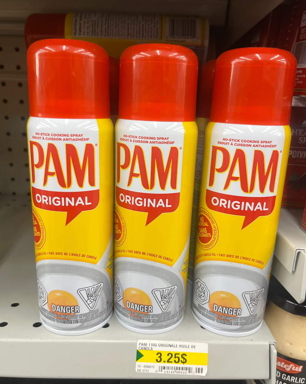 Pam no-stick cooking spray