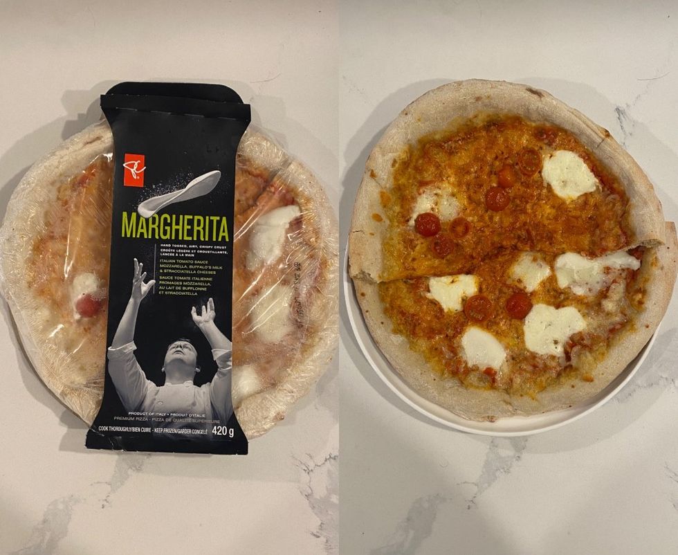 PC Black Label margherita pizza.