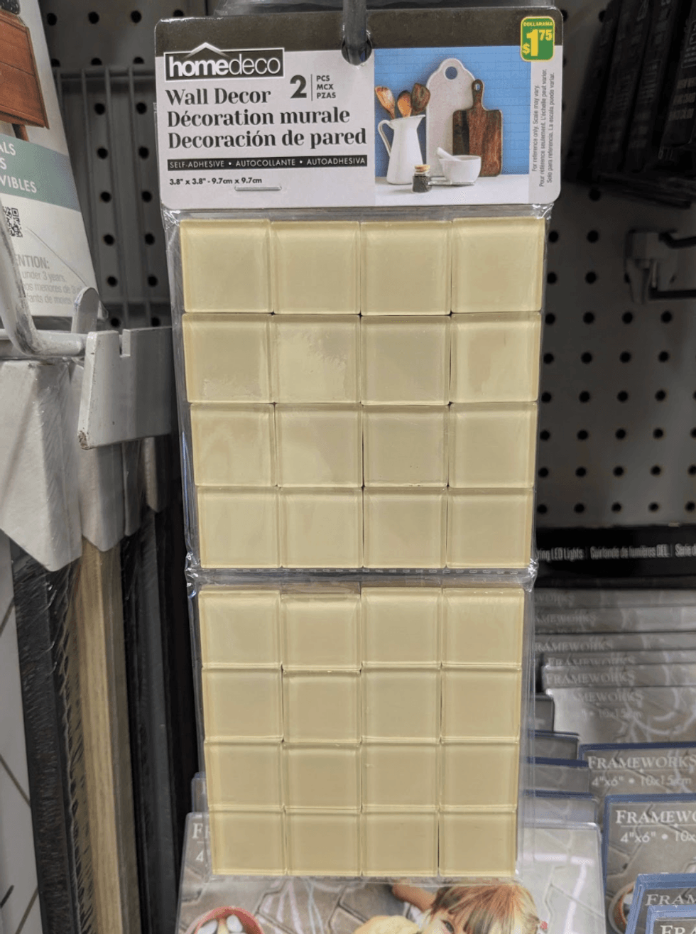 Peel-and-stick mosaic tile backsplash panels