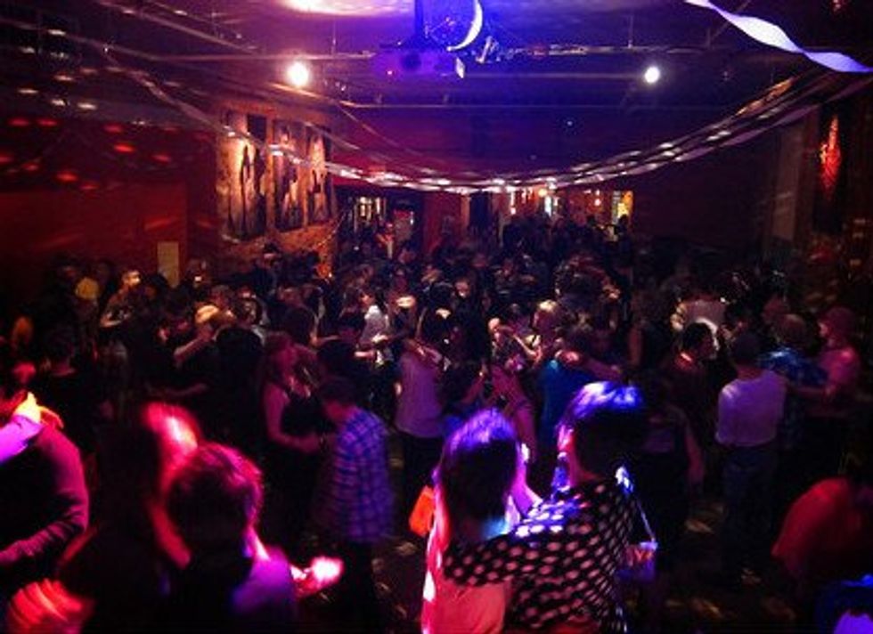 People at a slow dance.